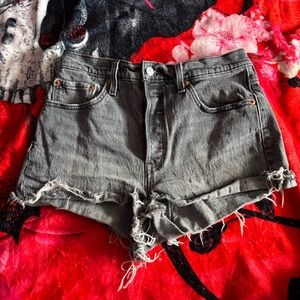 Levi’s cutoff gray denim shorts